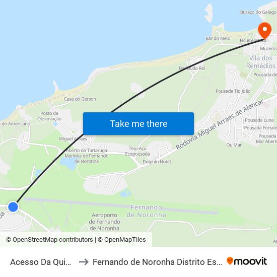 Acesso Da Quixaba to Fernando de Noronha Distrito Estadual map