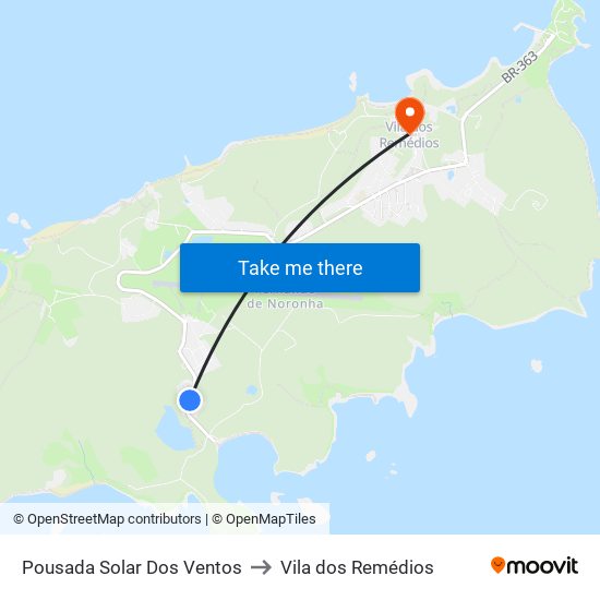 Pousada Solar Dos Ventos to Vila dos Remédios map