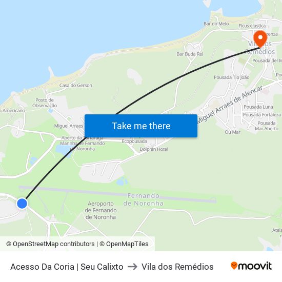 Acesso Da Coria | Seu Calixto to Vila dos Remédios map