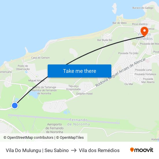 Vila Do Mulungu | Seu Sabino to Vila dos Remédios map