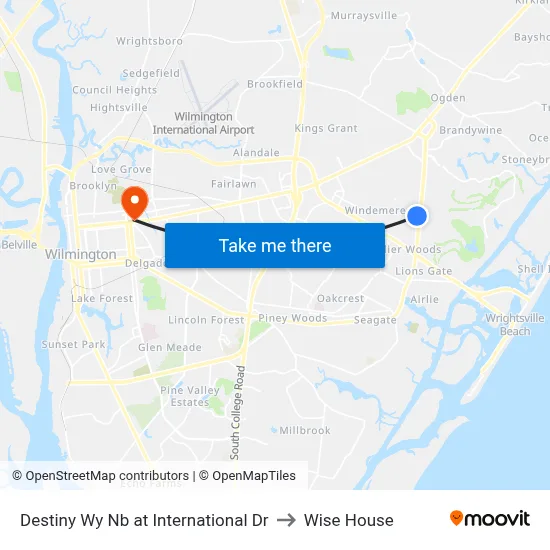 Destiny Wy Nb at International Dr to Wise House map
