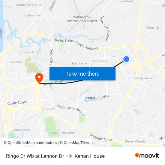 Ringo Dr Wb at Lennon Dr to Kenan House map