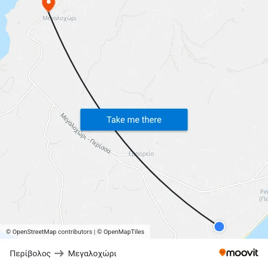 Περίβολος to Mεγαλοχώρι map