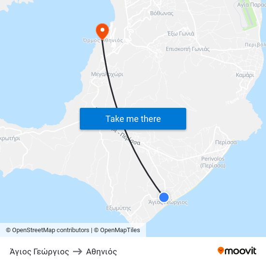 Άγιος Γεώργιος to Αθηνιός map