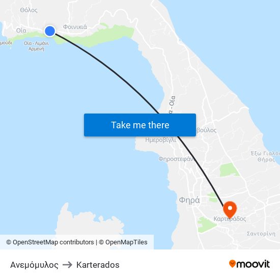 Ανεμόμυλος to Karterados map