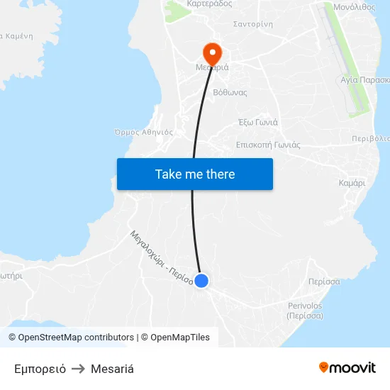 Emporeo to Mesaria map