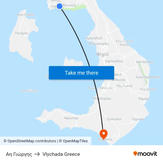 Ai Giorgis to Vlychada Greece map