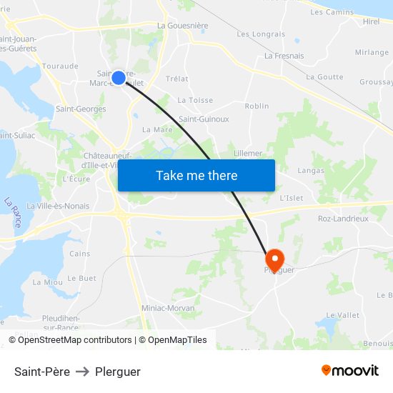 Saint-Père to Plerguer map