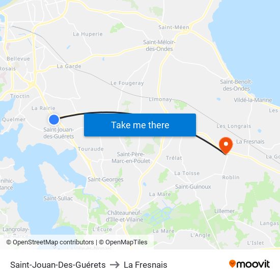 Saint-Jouan-Des-Guérets to La Fresnais map