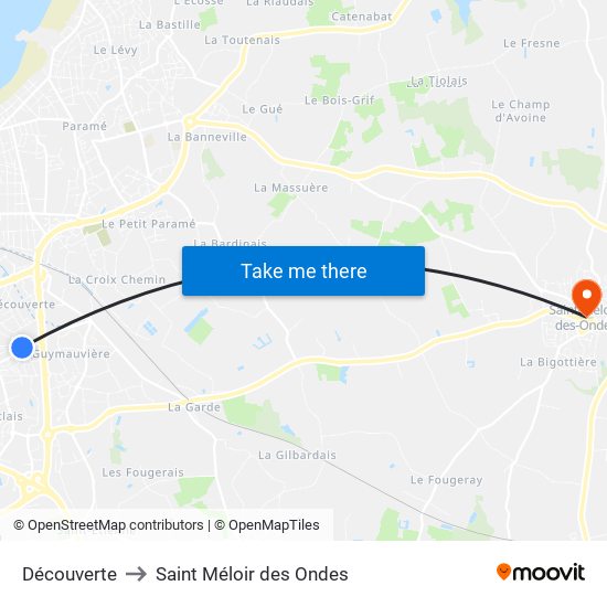 Découverte to Saint Méloir des Ondes map