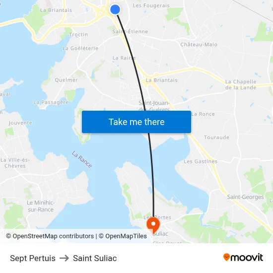 Sept Pertuis to Saint Suliac map