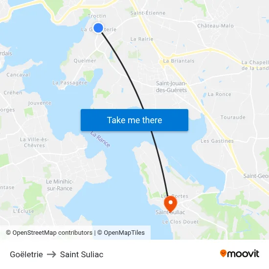 Goëletrie to Saint Suliac map