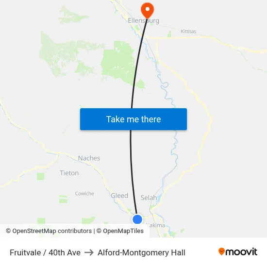 Fruitvale / 40th Ave to Alford-Montgomery Hall map