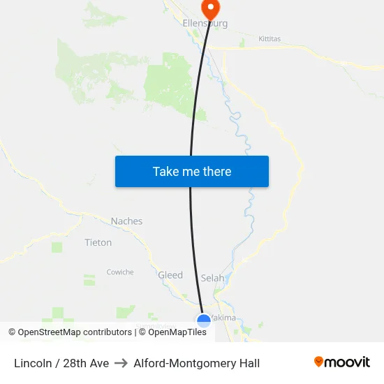 Lincoln / 28th Ave to Alford-Montgomery Hall map