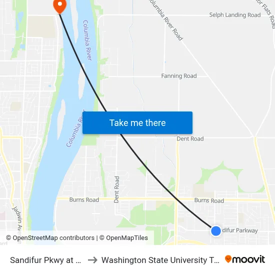 Sandifur Pkwy at Rd 90 to Washington State University Tri-Cities map
