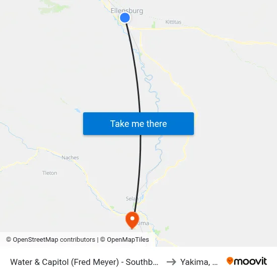Water & Capitol (Fred Meyer) - Southbound to Yakima, WA map