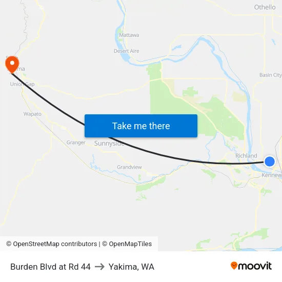 Burden Blvd at Rd 44 to Yakima, WA map
