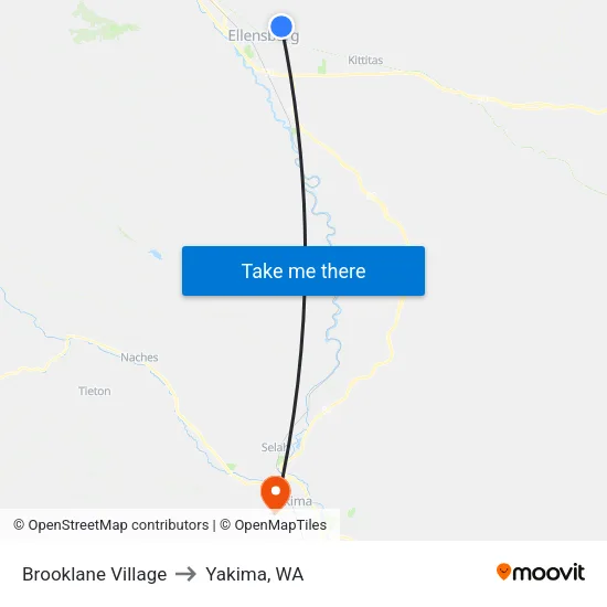 Brooklane Village - Southbound to Yakima, WA map
