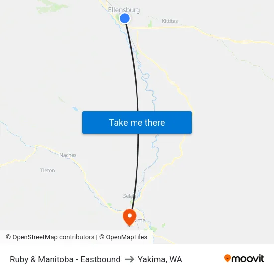 Ruby & Manitoba - Eastbound to Yakima, WA map