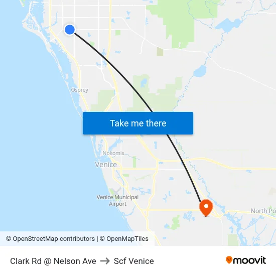 Clark Rd @ Nelson Ave to Scf Venice map