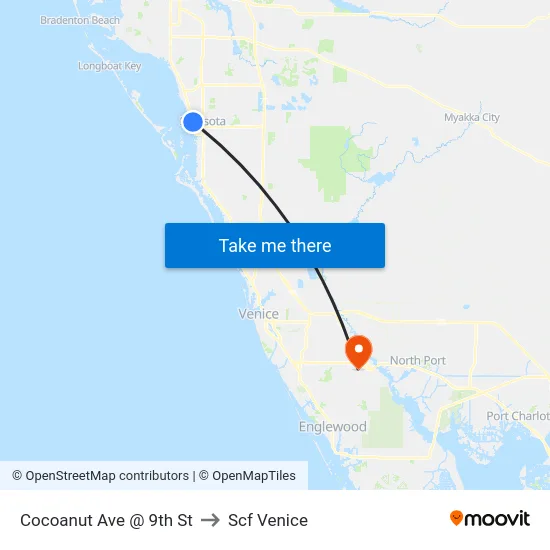 Cocoanut Ave @ 9th St to Scf Venice map