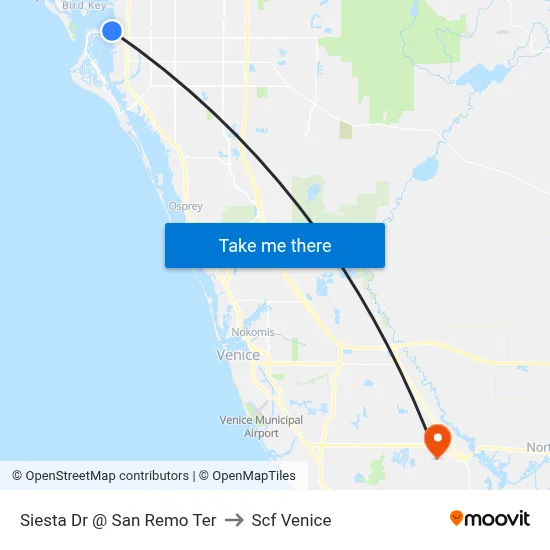 Siesta Dr @ San Remo Ter to Scf Venice map