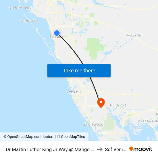 Dr Martin Luther King Jr Way @ Mango Ave to Scf Venice map