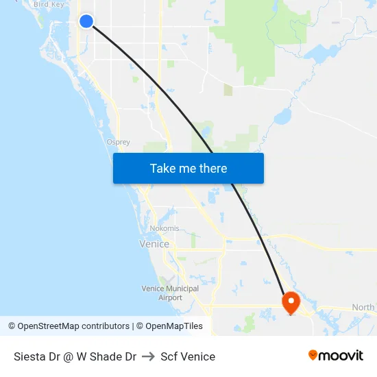 Siesta Dr @ W Shade Dr to Scf Venice map