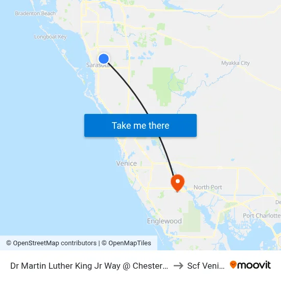 Dr Martin Luther King Jr Way @ Chester Ave to Scf Venice map
