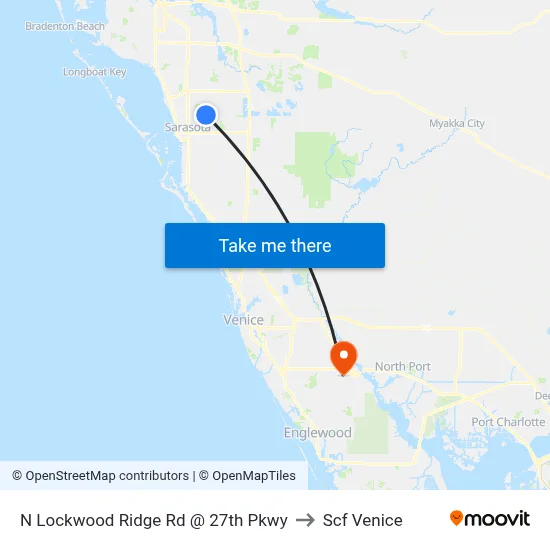 N Lockwood Ridge Rd @ 27th Pkwy to Scf Venice map