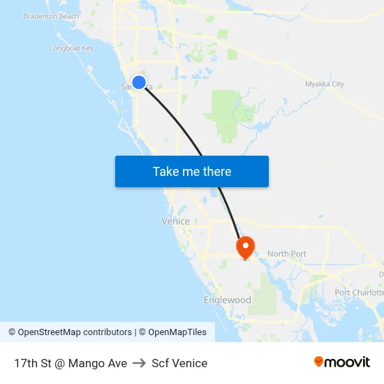17th St @ Mango Ave to Scf Venice map