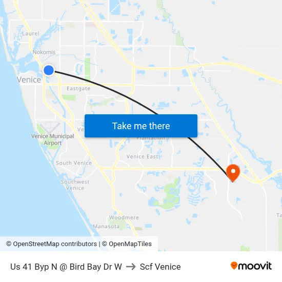 Us 41 Byp N @ Bird Bay Dr W to Scf Venice map