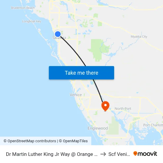 Dr Martin Luther King Jr Way @ Orange Ave to Scf Venice map