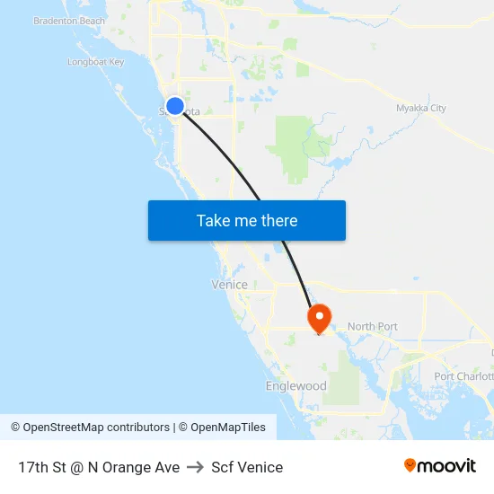 17th St @ N Orange Ave to Scf Venice map