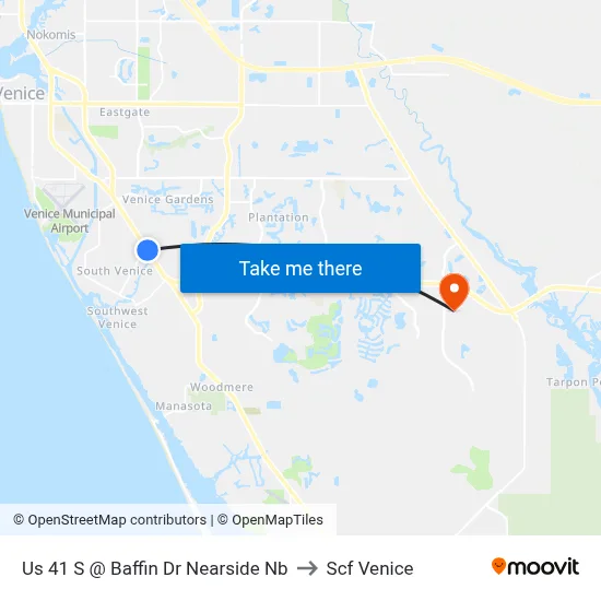 Us 41 S @ Baffin Dr Nearside Nb to Scf Venice map