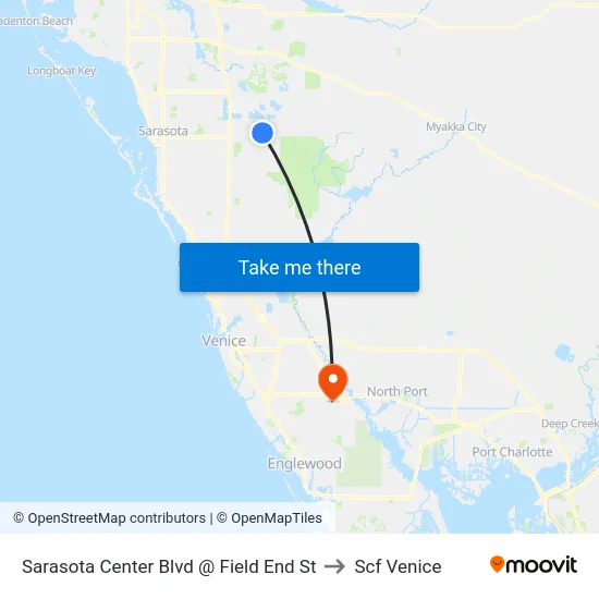 Sarasota Center Blvd @ Field End St to Scf Venice map