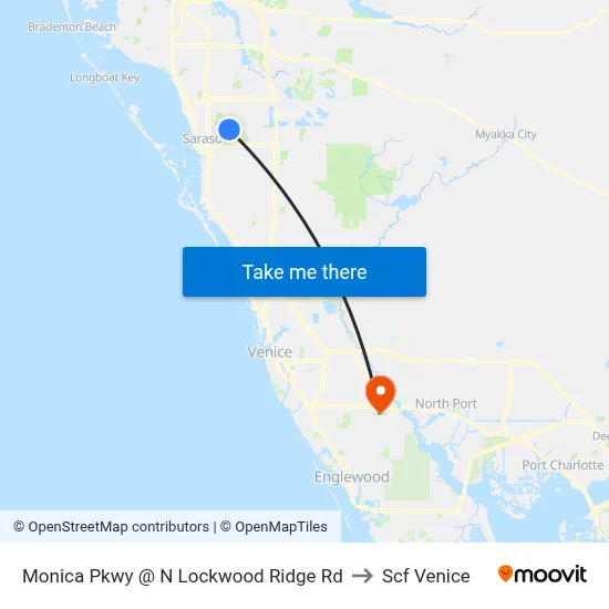 Monica Pkwy @ N Lockwood Ridge Rd to Scf Venice map
