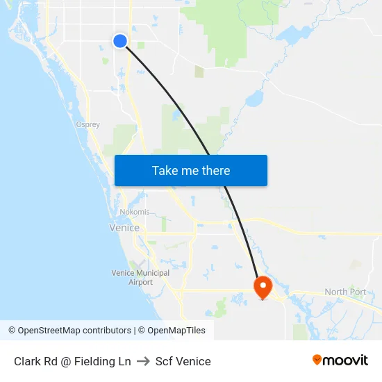 Clark Rd @ Fielding Ln to Scf Venice map