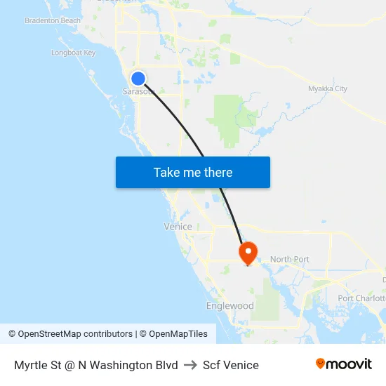 Myrtle St @ N Washington Blvd to Scf Venice map