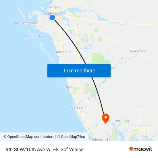 9th St W/10th Ave W to Scf Venice map