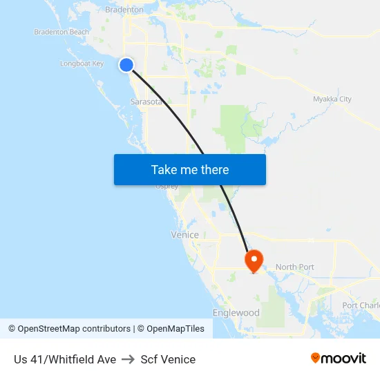 Us 41/Whitfield Ave to Scf Venice map