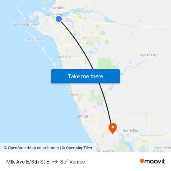 Mlk Ave E/8th St E to Scf Venice map