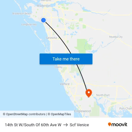 14th St W/South Of 60th Ave W to Scf Venice map