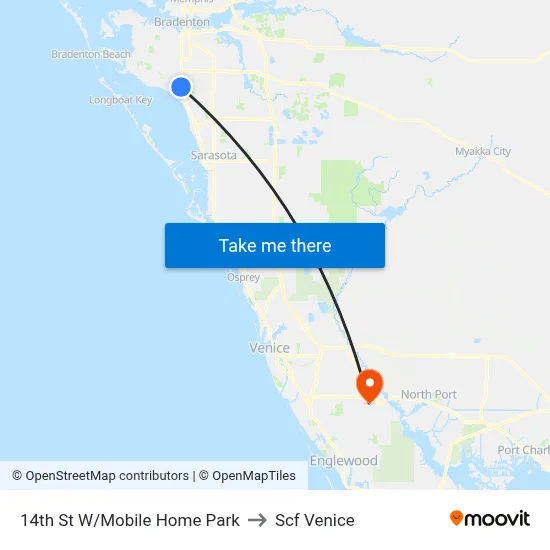 14th St W/Mobile Home Park to Scf Venice map