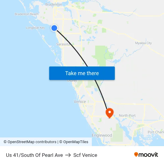 Us 41/South Of Pearl Ave to Scf Venice map