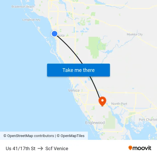Us 41/17th St to Scf Venice map