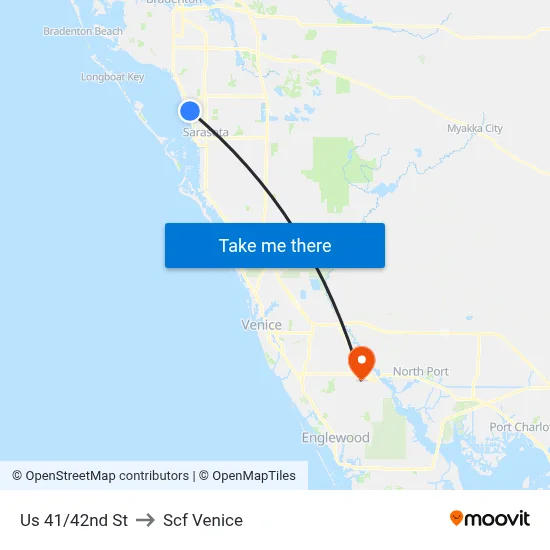 Us 41/42nd St to Scf Venice map