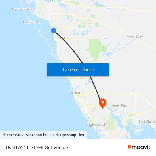 Us 41/47th St to Scf Venice map