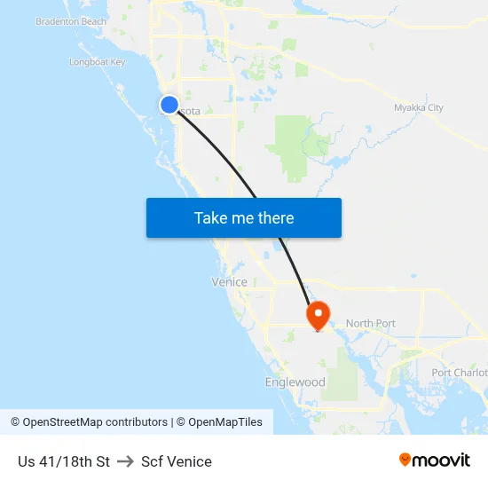 Us 41/18th St to Scf Venice map