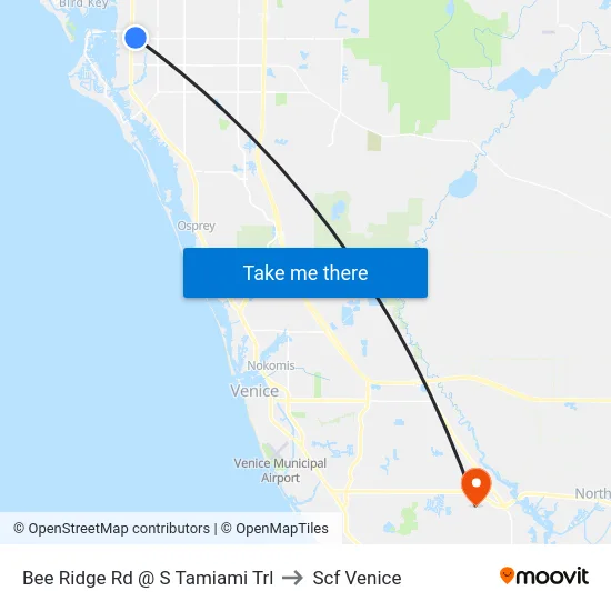 Bee Ridge Rd @ S Tamiami Trl to Scf Venice map